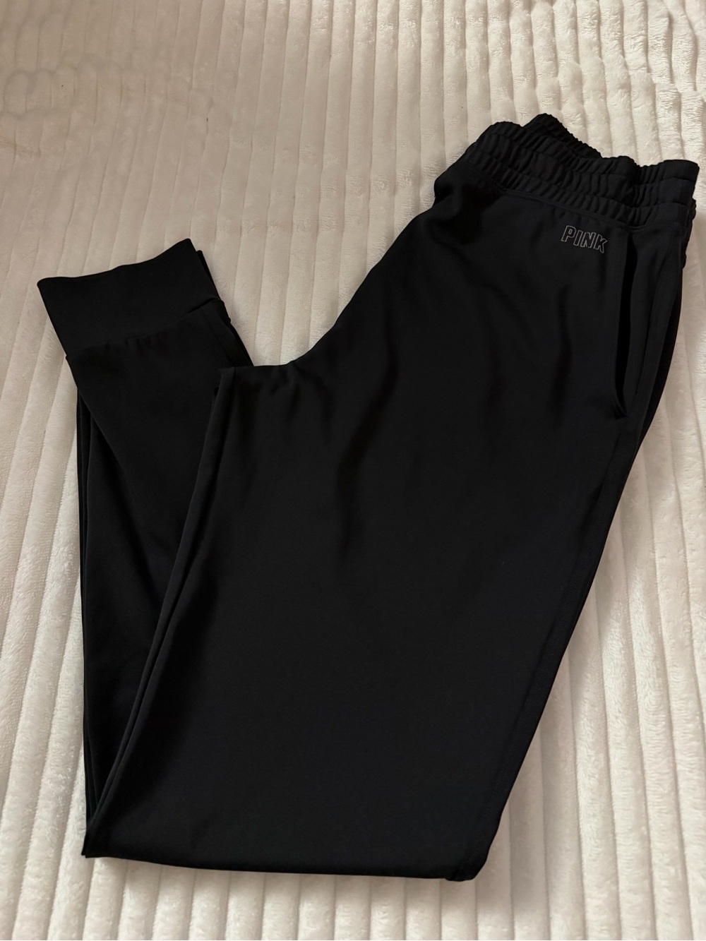 PINK Victoria's Secret Black Slim Track Joggers